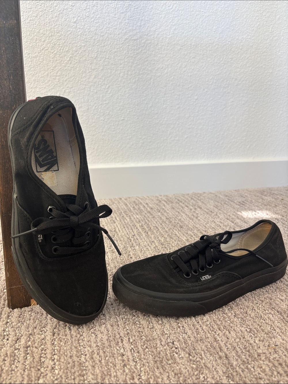 Vans Black Low-Top Canvas Sneakers